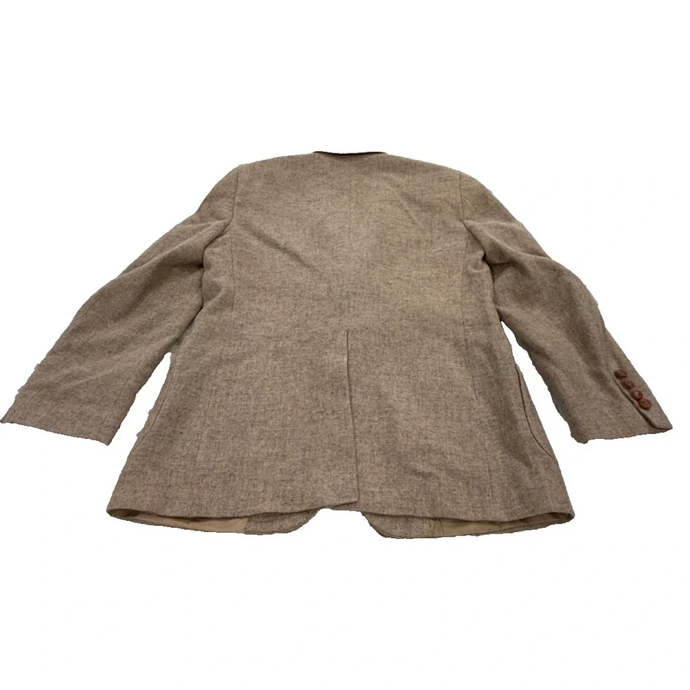Vintage David Hunter Mens 100% Pure Wool Tweed Jacket Blazer Coat Brown Size 42R